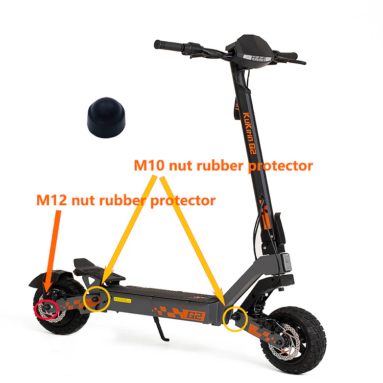 Gumowa osłona nakrętki M12 KuKirin G2 (2 sztuki)